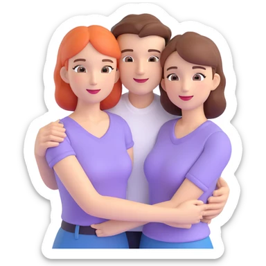 couple posing, close up pose, living room background sticker