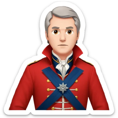 Loyalist Patrick Ferguson at the Revolutionary war Battle of Kings Mountain, with Wolves around him. sticker