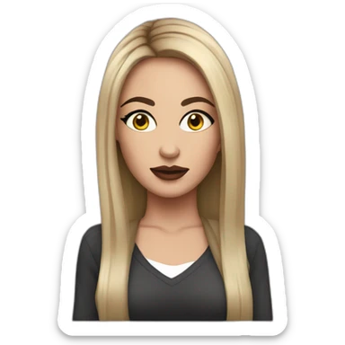 British chav female with loads of makeup sticker