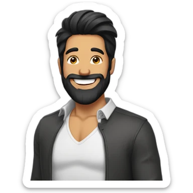 bearded-punjabi-combover-man-black-hair-laughing sticker