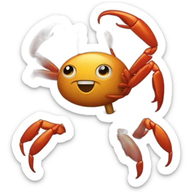 Gordan freman fight with hed crab sticker