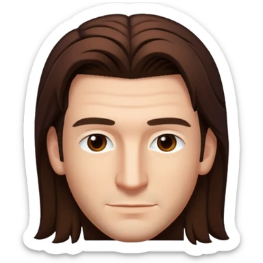 JC Chasez with long brown hair sticker