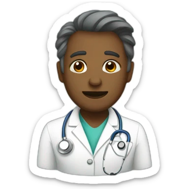 Doctor treating mental illness sticker