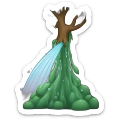 watering tree sticker