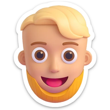 brother emoji, playful style, winking, modern haircut, bright and lively, isolated on white background sticker