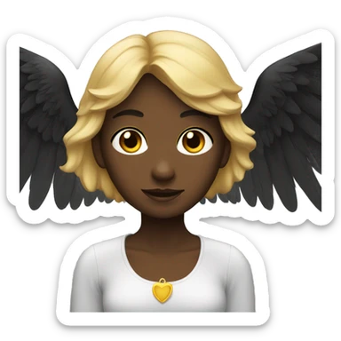 black angel wings sticker