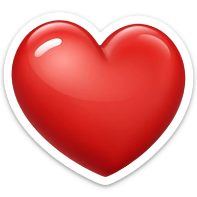heart with a triple outline sticker