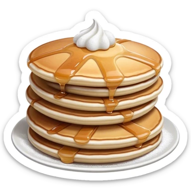 Poffertjes Cinematic Realistic Poffertjes Dessert Emoji, depicted as small, fluffy Dutch pancakes dusted with powdered sugar, rendered with lifelike textures and warm, inviting lighting. sticker