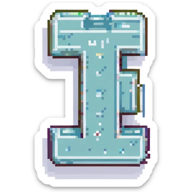 number 7, pixel art style, outlined sticker