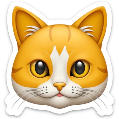 Tüylü ful beyaz Kedi sticker