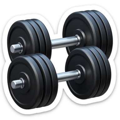 a black dumbbell with only one disk sticker