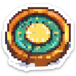 a spinning coin sticker