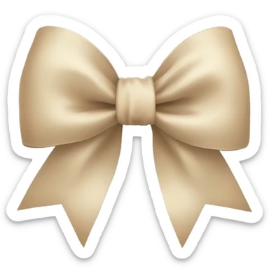 Beige bow sticker
