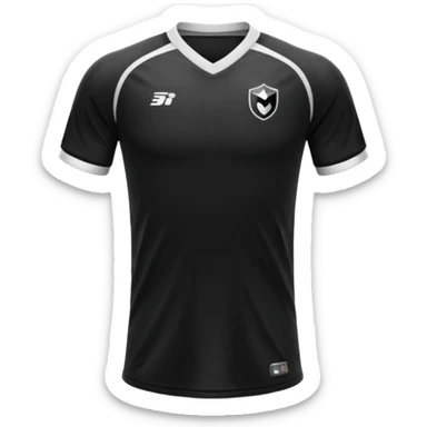 maillot football uni noir sans détails sticker