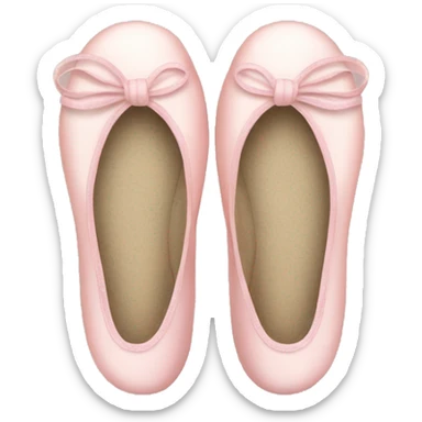 Pale light pink ballet shoes sticker