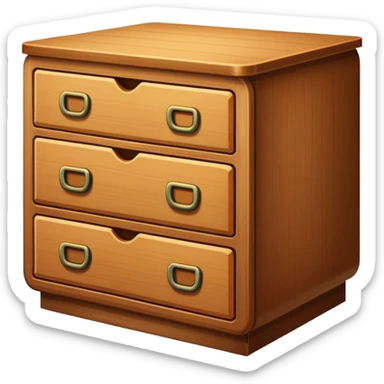 table with drawers sticker