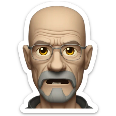 Walter White as a werewolf sticker