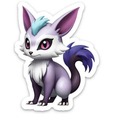 Shiny Dark Furret-Absol-Noibat-Noivern-Hybrid (Full body) sticker
