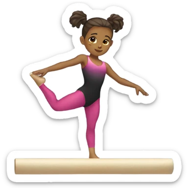 Girl do gymnastics sticker