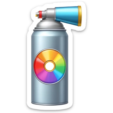 aerosol with a bright sticker   sticker