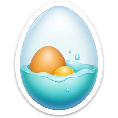 A symbolic representation of fertilization, egg and sperm meeting sticker