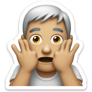 scared squeezing guilty sticker