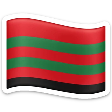 Pan African-African American Flag (Red-Black and Green horizontal stripes) - no stars or other symbols sticker
