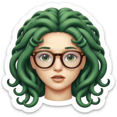 Medusa Versace with glasses  sticker