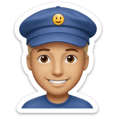 A MOTIVATIONAL GUY WITH A CAP ON sticker