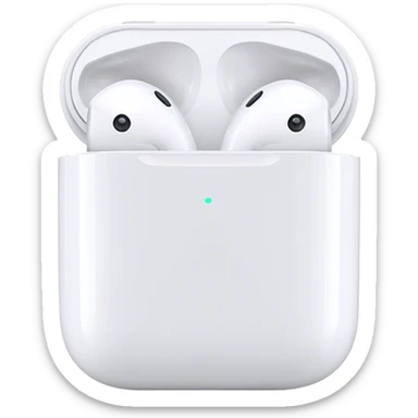 White Apple AirPods sticker