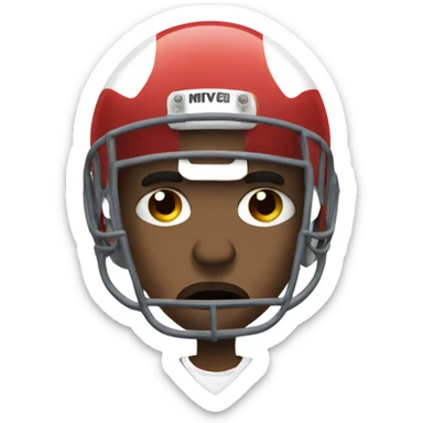 Sad injured football player  sticker