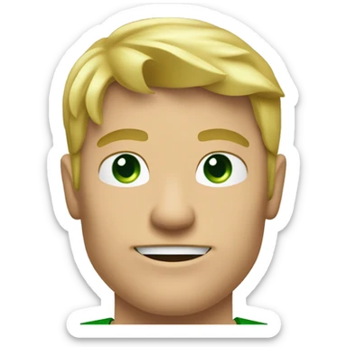 homme blond musclé avec des yeux vert kaki sticker