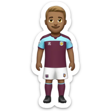 Aston Villa football kit sticker