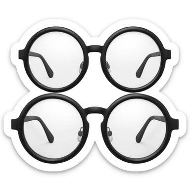 Create a high-quality 3D render that transforms the emojis 👓 into 3D objects. Pixar-style, 

 sticker