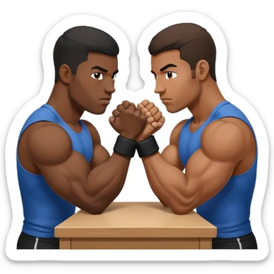 Batman and The Flash as a black man both arm wrestling sticker