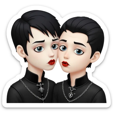 Goth Boys kissing sticker