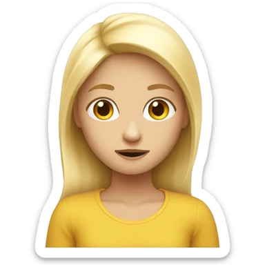 Blond girl being sneaky  sticker