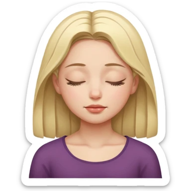 Kapalı kız suratı sticker