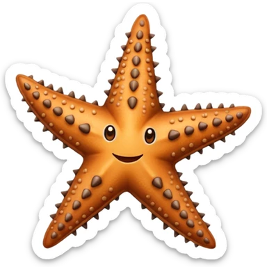 Starfish in leather wear sticker