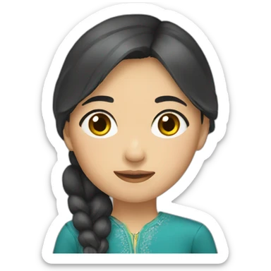 kazakh girl sticker