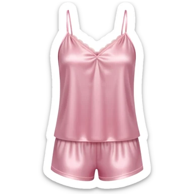 Light pink satin camisole pajam sticker