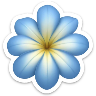 pastel blue Tropical flower sticker
