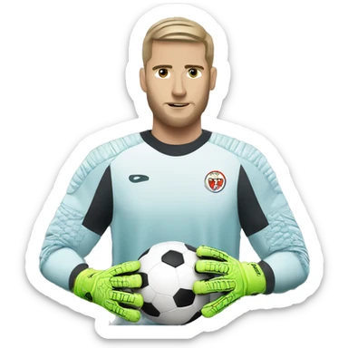 football goalkeeper preparing to save  sticker