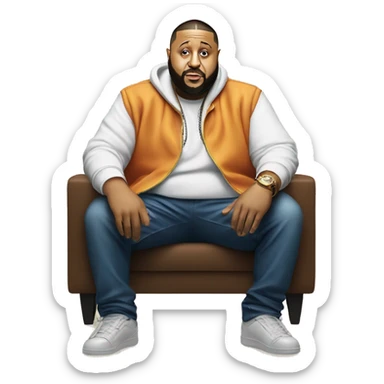 DJ Khaled sitting sticker