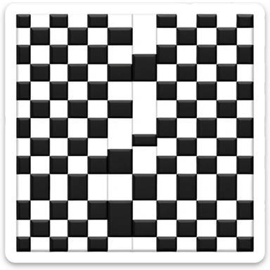 Black and white squares sticker
