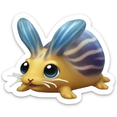 sea slug bunny sticker