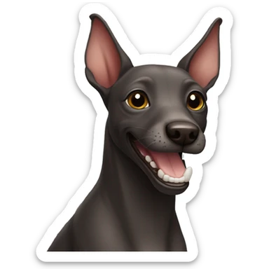 a xoloitzcuintle smiling sticker