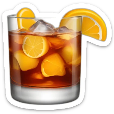 old fashioned cocktail sticker