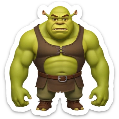 Shrek the green ogre sticker