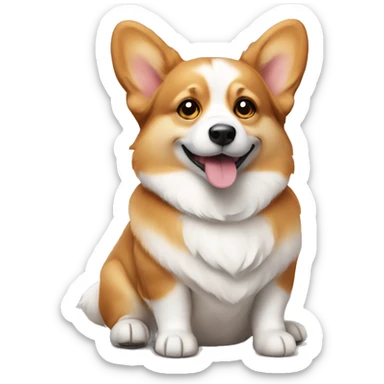 Cute corgi sitting  sticker